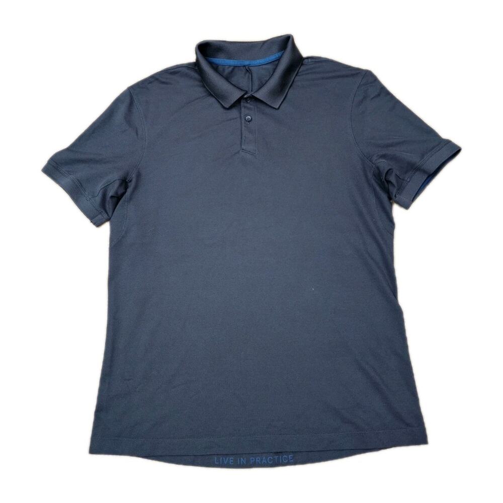 Lululemon Polo Shirt Men Size Medium Gray Performance Button